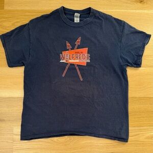 Wilfred’s Lounge Napa CA Spears Navy Grand Opening Tiki Bar T-Shirt